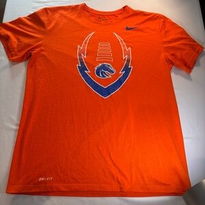 Nike Boise State Bronco’s Men's Orange Tee with Blue Graphic